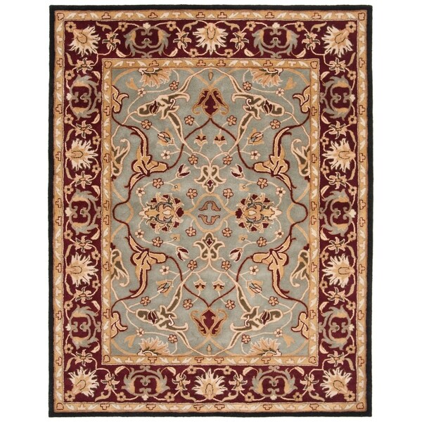 Safavieh Handmade Heritage Timeless Traditional Blue/ Red Wool Rug - 8'3" x 11'
