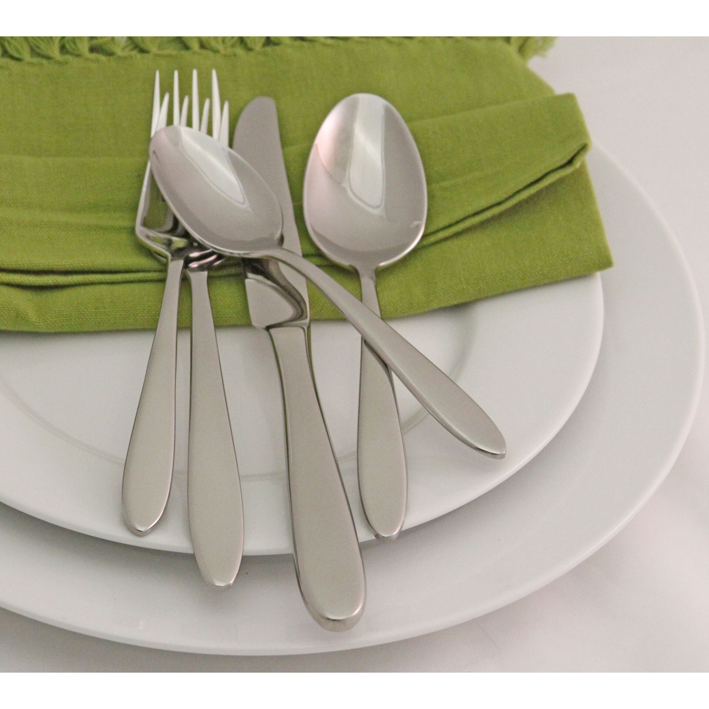 thumbnail image 2 of Oneida Grayson Stainless Steel Flatware – Glossy Finish, Unused In Sleeves, China 2 of 2