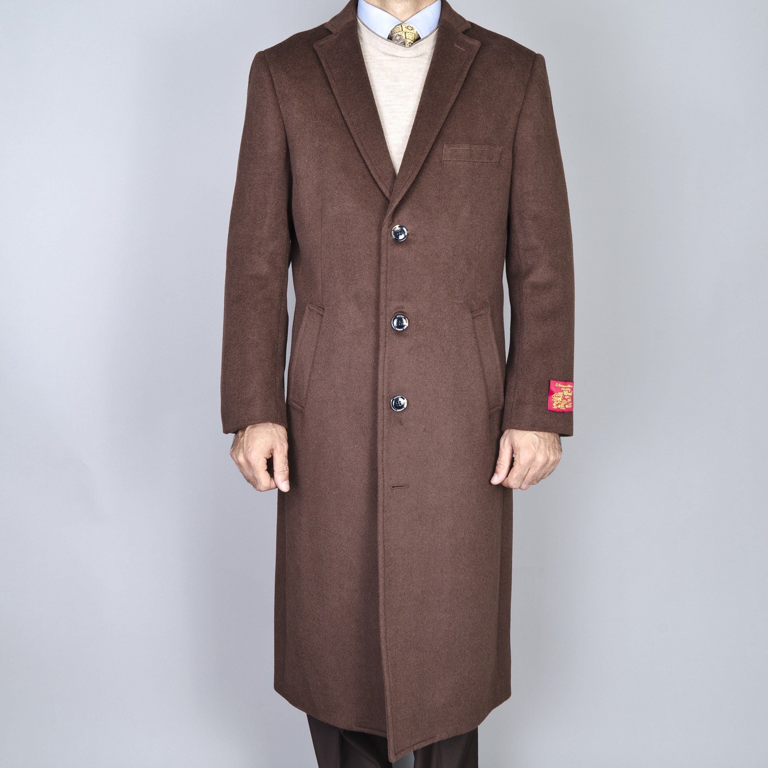 Men's Wool and Cashmere Winter Top Coat - Overstock Shopping - Big ...