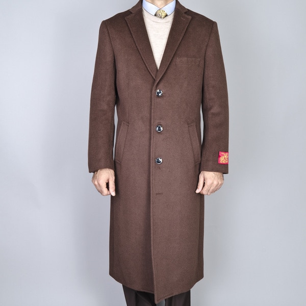 Men's Wool and Cashmere Winter Top Coat - 11534257 - Overstock.com Shopping - Big Discounts on Coats