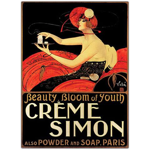 Emilio Vila 'Creme Simon' Framed Canvas Art