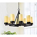 Black 8-light Iron Linear Chandelier