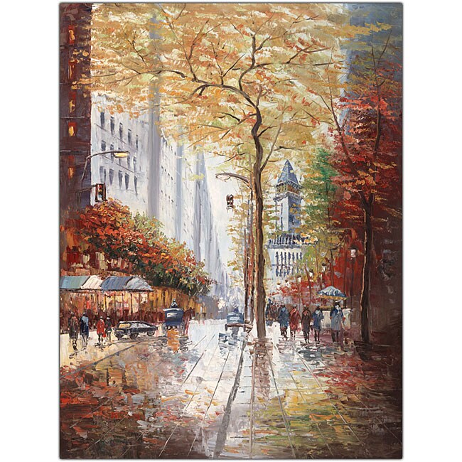 Joval 'French Street Scene II' Framed Canvas Art Free Shipping Today