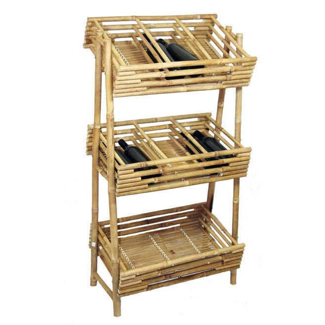 Bamboo54 18 Bottle Bamboo Wine Rack (Vietnam) - Natural