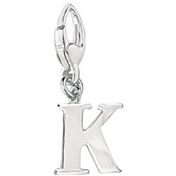 Shop Sterling Silver 'K' Initial Charm - Free Shipping On Orders Over ...