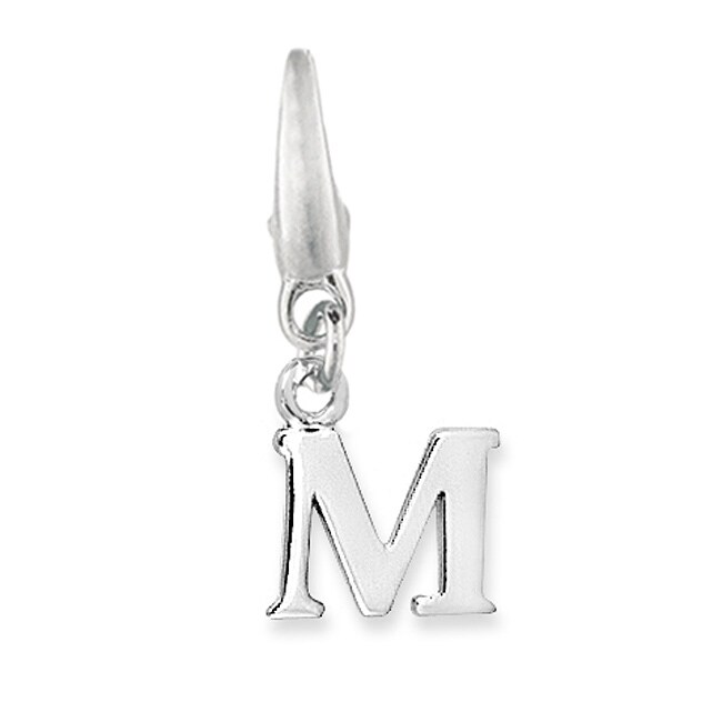 Shop Sterling Silver 'M' Initial Charm - Free Shipping On Orders Over ...