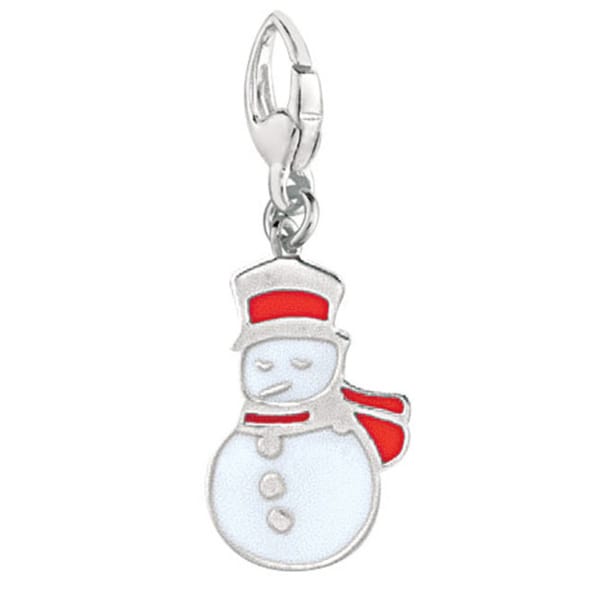 Sterling Silver Enamel Snowman Charm   11541305 Enamel Charms