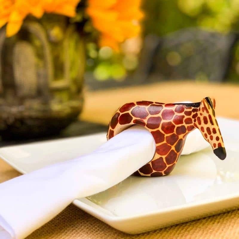 Handmade Safari Napkin Rings Set of 6 (Kenya)