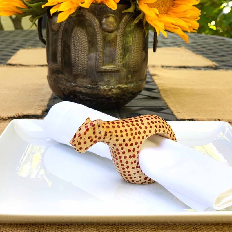 Handmade Safari Napkin Rings Set of 6 (Kenya)