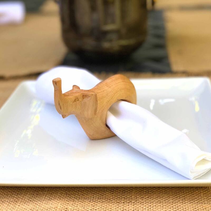 Handmade Safari Napkin Rings Set of 6 (Kenya)