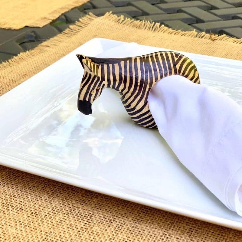 Handmade Safari Napkin Rings Set of 6 (Kenya)