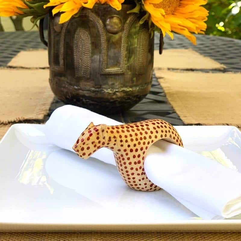 Handmade Safari Napkin Rings Set of 6 (Kenya)