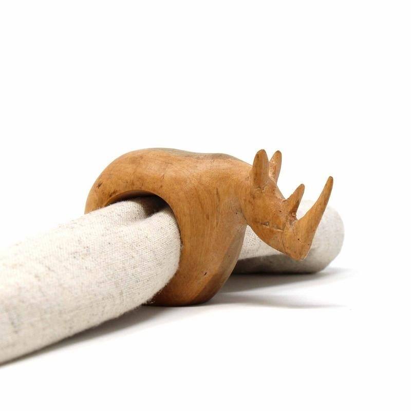 Handmade Safari Napkin Rings Set of 6 (Kenya)