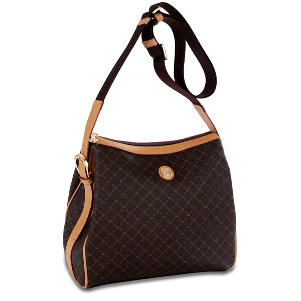 Shop Rioni Signature Zip-top Messenger Handbag - Overstock - 3470706