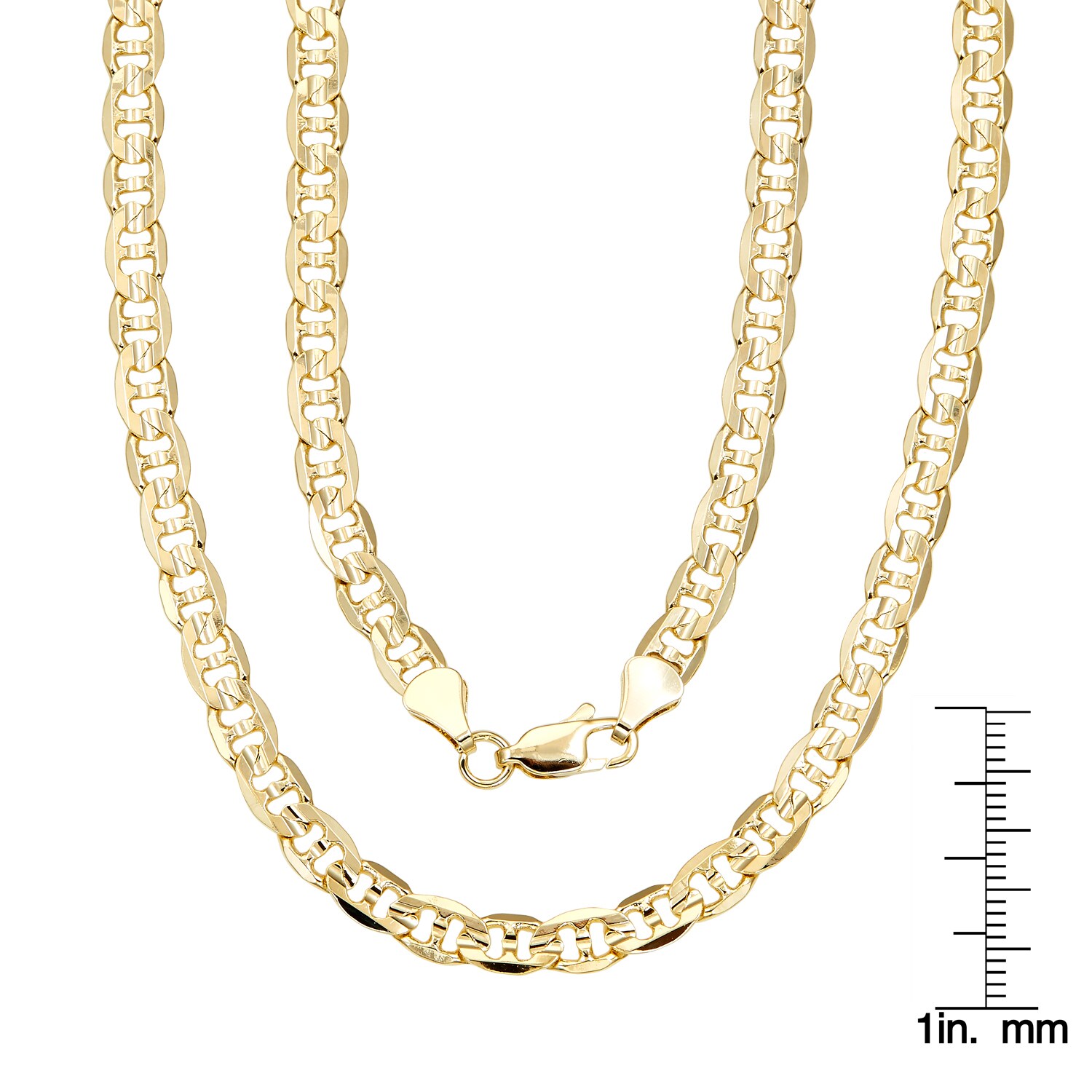 6mm Gucci-style (Mariner) Gold Overlay 