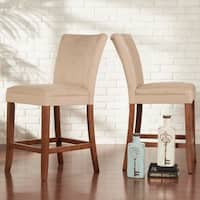 Parson Classic Upholstered Counter Height High Back Chairs (Set of 2) by iNSPIRE Q Bold