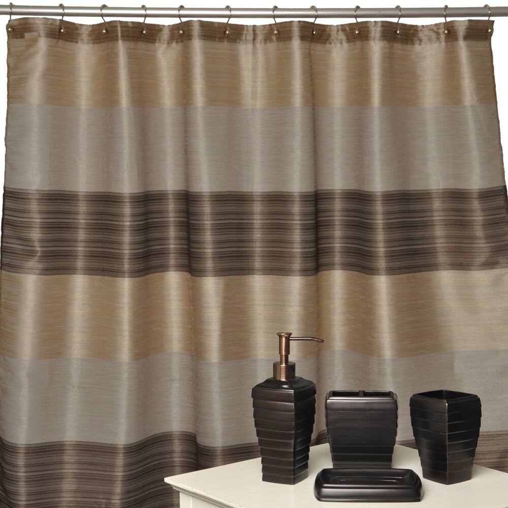 Alys Oil-rubbed Bronze Bath Accessory with Shower Curtain 4-piece Set