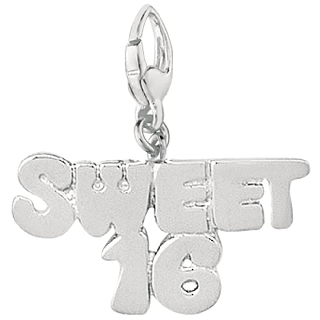 Sterling Silver Sweet 16 Charm