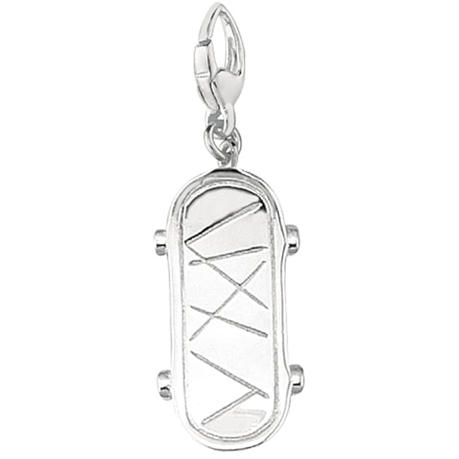 Sterling Silver Skateboard Charm