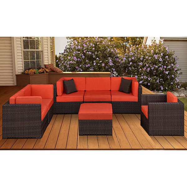 Shop Atlantic Naples 7 Piece Patio Furniture Set Overstock 3476840