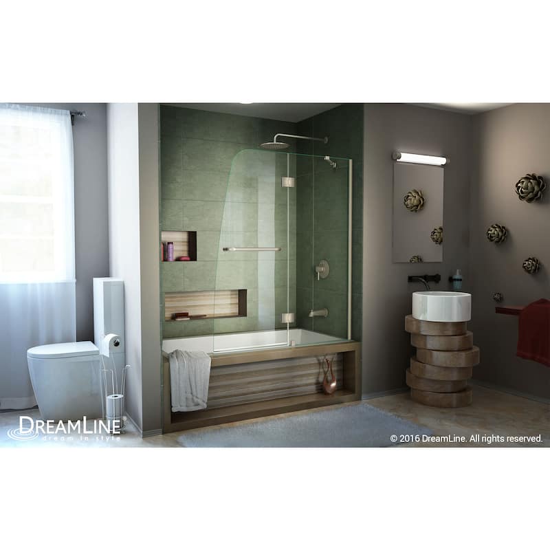 DreamLine Aqua 48 in. Frameless Hinged Tub Door