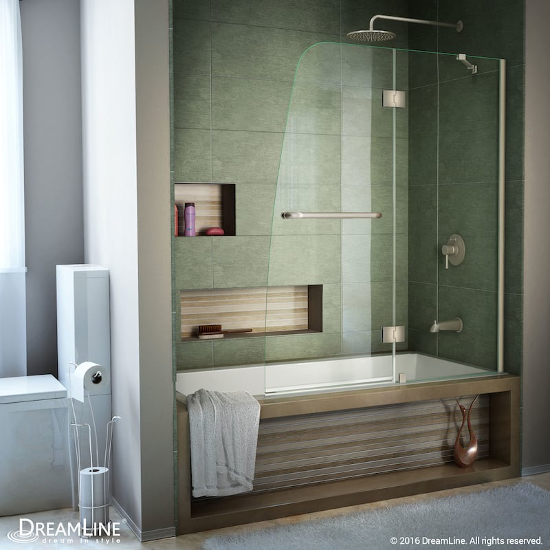DreamLine Aqua 48 in. Frameless Hinged Tub Door
