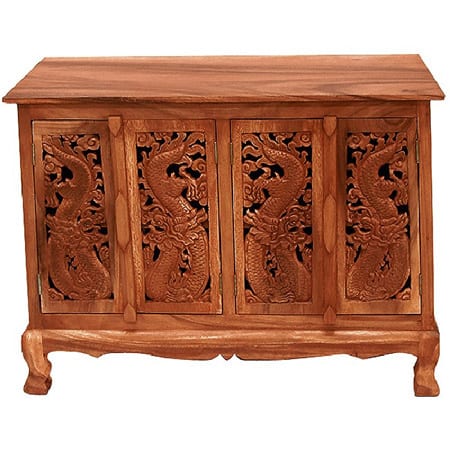 Handmade Thai Dragons Storage Cabinet/ Sideboard Buffet (Thailand)