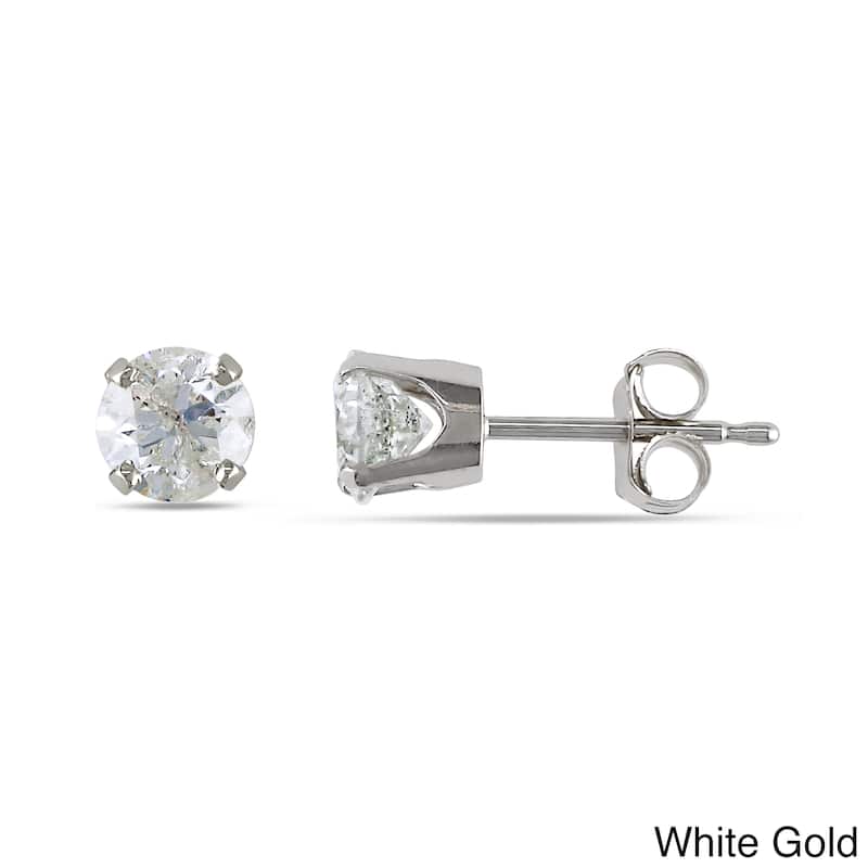 Miadora Signature Collection 1ct TDW Diamond Stud Earrings in 14k Gold - D