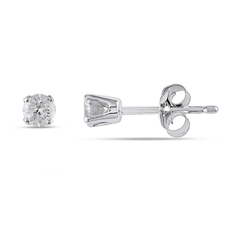 Miadora 14k Gold 1/4ct TDW Round Diamond Stud Earrings