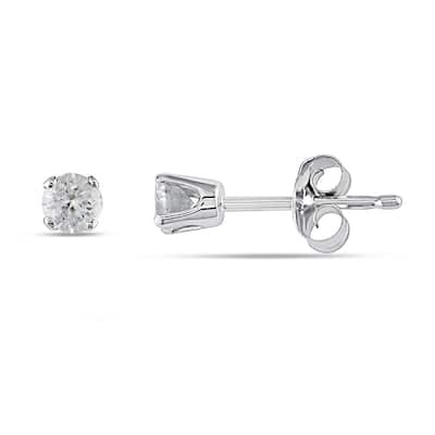 Miadora 14k Gold 1/4ct TDW Round Diamond Stud Earrings