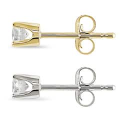 Miadora 14k Gold 1/3ct Round Diamond Stud Earrings