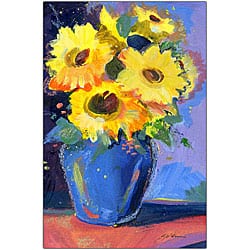 Sheila Golden 'Sunflowers II' Canvas Art