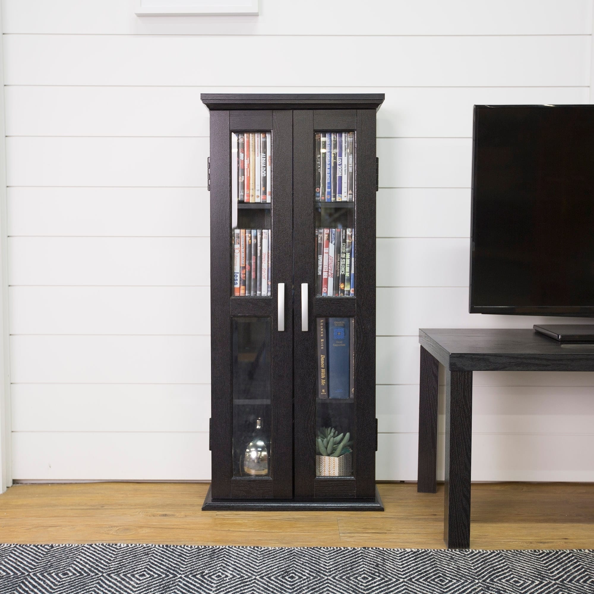Uncategorized Contemporary Media Storage contemporary media storage cabinet tower black bookshelves organizer wood frame