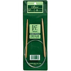 Bamboo Size Nine 24 inch Circular Knitting Needles Clover Knitting Needles