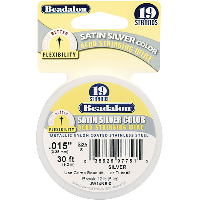 Beadalon Satin Silver 30 foot Stringing Wire