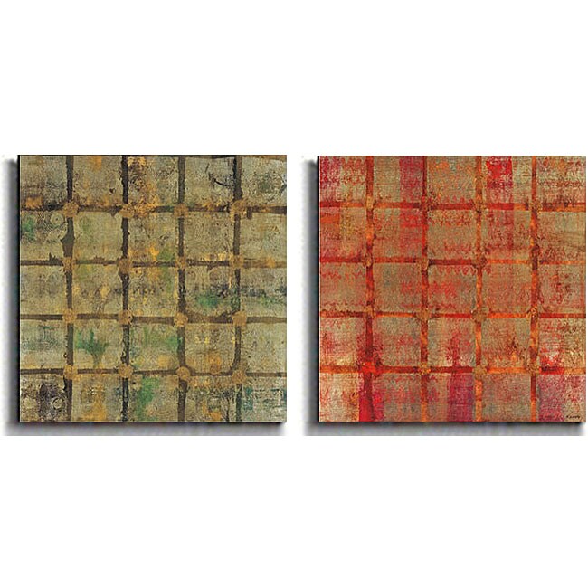 Rebecca Koury 'Tapestry Square' 2piece Canvas Art Set Free Shipping