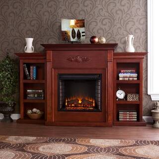 Shop Harper Blvd Dublin 70 Inch Mahogany Bookcase Electric