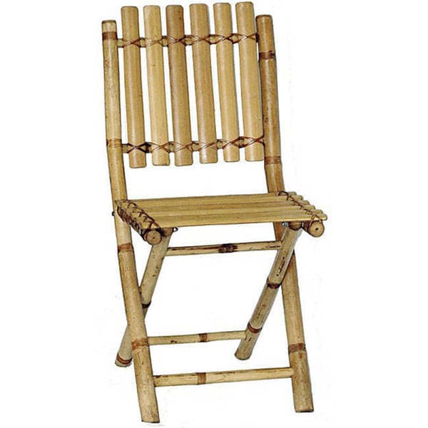 Shop Handmade Set of 2 Bamboo Folding Chairs (Vietnam) Free Shipping