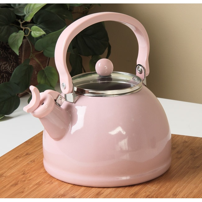 Shop Calypso Basics Pink Whistling Tea Kettle Free Shipping On Orders