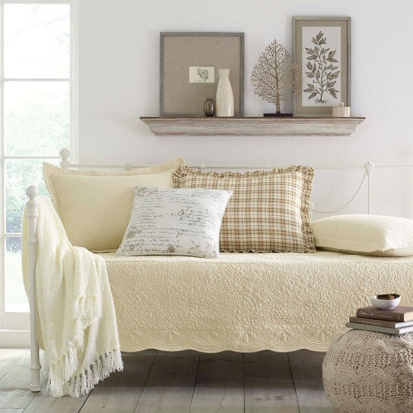 Stone Cottage Trellis Ivory 5-piece Daybed Set - Overstock ...
