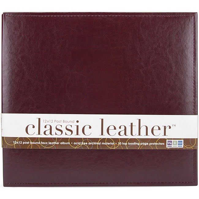 We R Classic 12x12 Burgundy Leather Postbound Album