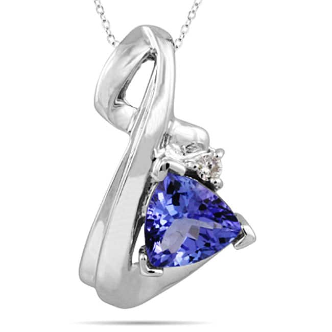 Marquee 10k Gold Tanzanite and Diamond Twist Necklace