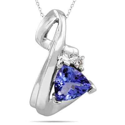 Marquee 10k Gold Tanzanite and Diamond Twist Necklace