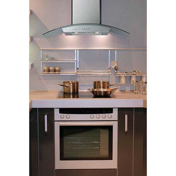 Shop Curved Canopy 36 Inch Wall Mounted Range Hood Free Shipping