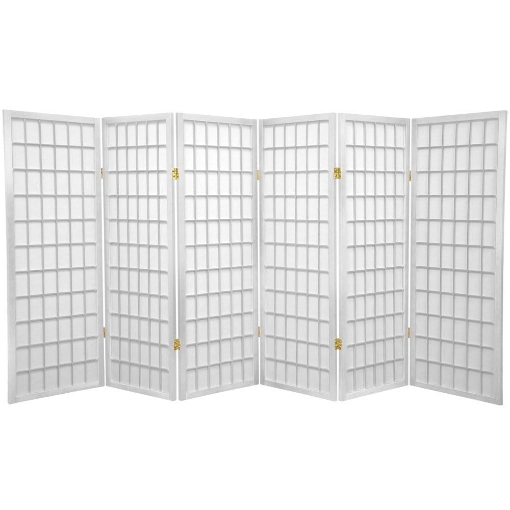 Red Lantern 4 ft. Short Window Pane Shoji Screen