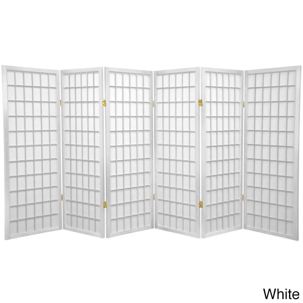 Handmade Wood/Rice Paper 4'3/4/5/6-Panel-Shoji Windowpane Screen