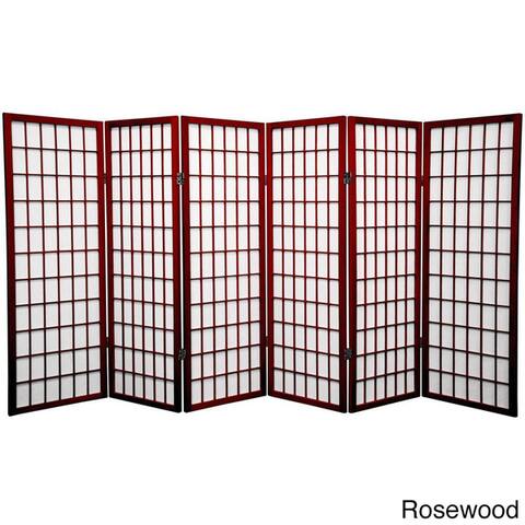 Handmade Wood/Rice Paper 4'3/4/5/6-Panel-Shoji Windowpane Screen