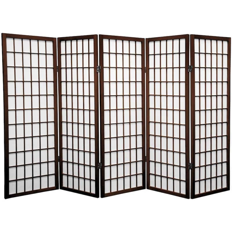 Handmade Wood/Rice Paper 4'3/4/5/6-Panel-Shoji Windowpane Screen