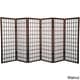 preview thumbnail 4 of 11, Handmade Wood/Rice Paper 4'3/4/5/6-Panel-Shoji Windowpane Screen Brown - 4 Panel