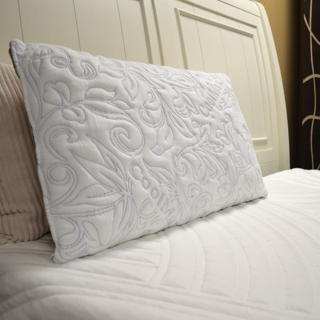 Italian Memory Foam Plush Pillow with Cool Plus Cover - WHITE